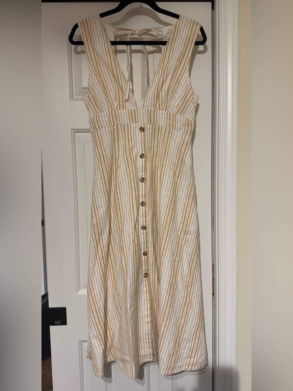 Urban Outfitters Striped Cotton Button Front Midi Dress size 6